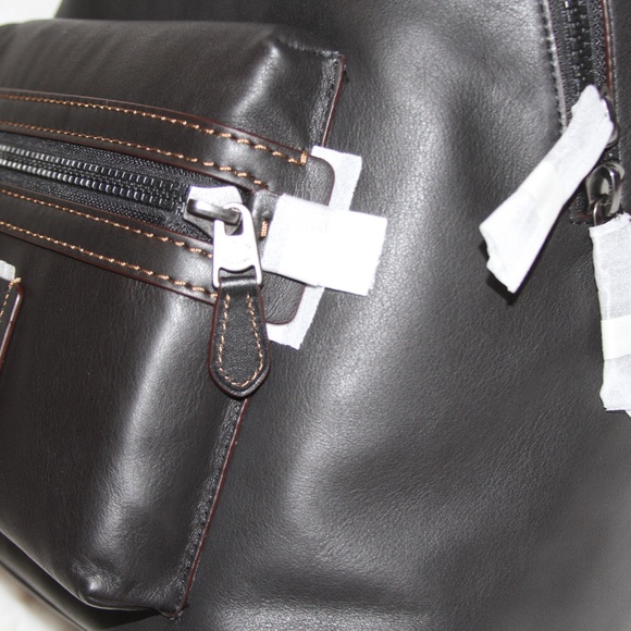 NWT COACH Designer Bag Black Leather Backpack - Picture 11 of 12